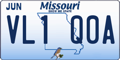 MO license plate VL1Q0A