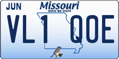 MO license plate VL1Q0E