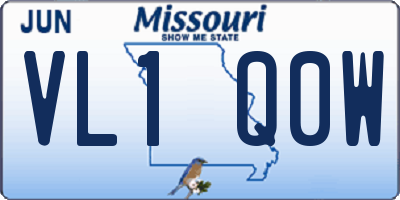 MO license plate VL1Q0W
