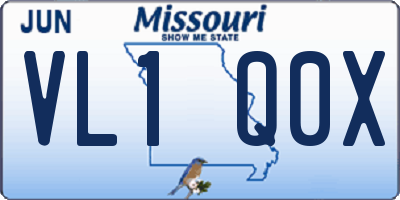 MO license plate VL1Q0X