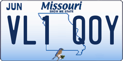 MO license plate VL1Q0Y