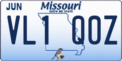 MO license plate VL1Q0Z