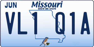 MO license plate VL1Q1A