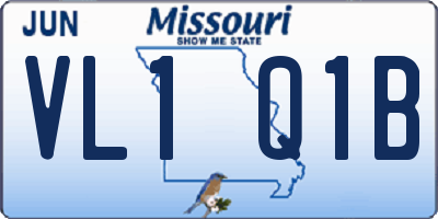 MO license plate VL1Q1B