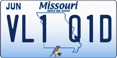 MO license plate VL1Q1D