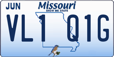 MO license plate VL1Q1G
