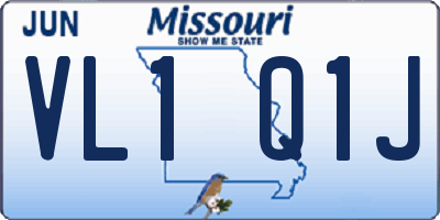 MO license plate VL1Q1J