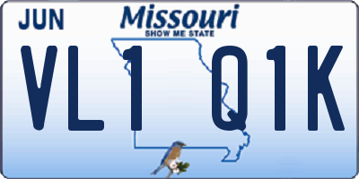 MO license plate VL1Q1K