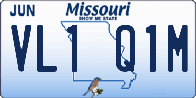 MO license plate VL1Q1M