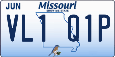 MO license plate VL1Q1P