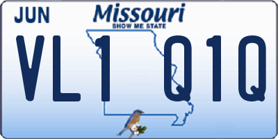 MO license plate VL1Q1Q
