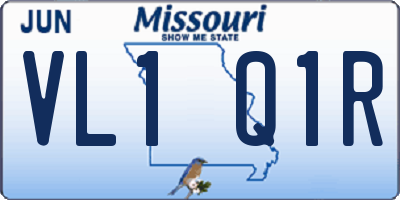 MO license plate VL1Q1R