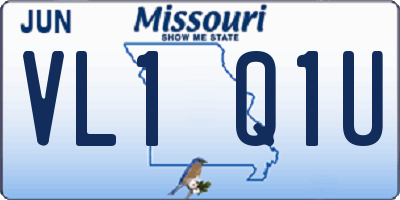 MO license plate VL1Q1U