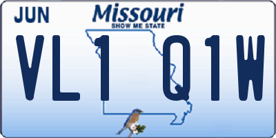 MO license plate VL1Q1W