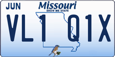 MO license plate VL1Q1X