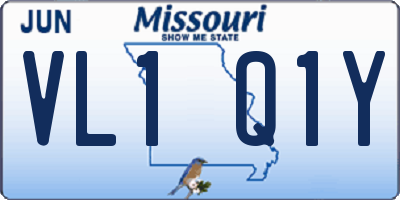 MO license plate VL1Q1Y