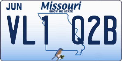 MO license plate VL1Q2B