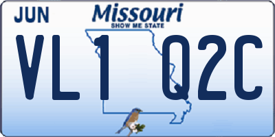MO license plate VL1Q2C