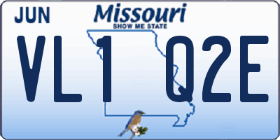 MO license plate VL1Q2E