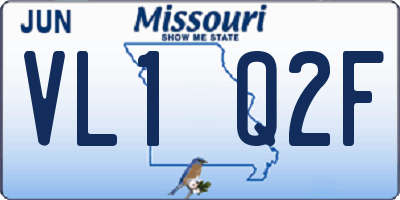 MO license plate VL1Q2F