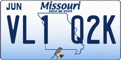 MO license plate VL1Q2K