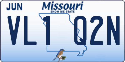MO license plate VL1Q2N