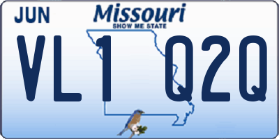 MO license plate VL1Q2Q