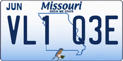 MO license plate VL1Q3E
