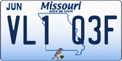 MO license plate VL1Q3F