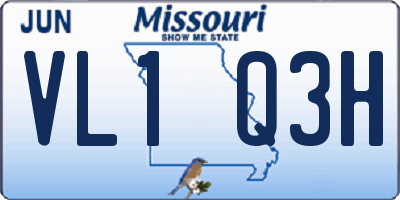 MO license plate VL1Q3H