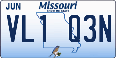 MO license plate VL1Q3N