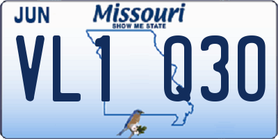MO license plate VL1Q3O
