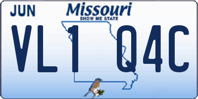 MO license plate VL1Q4C