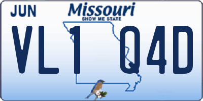 MO license plate VL1Q4D