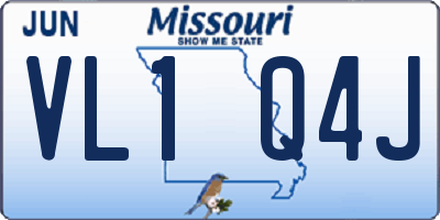 MO license plate VL1Q4J