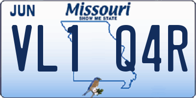 MO license plate VL1Q4R