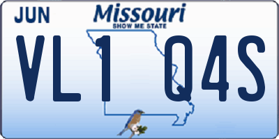 MO license plate VL1Q4S
