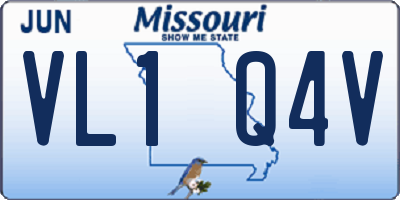 MO license plate VL1Q4V