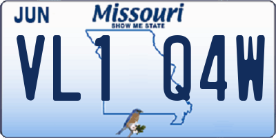 MO license plate VL1Q4W