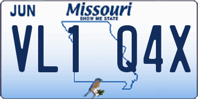 MO license plate VL1Q4X