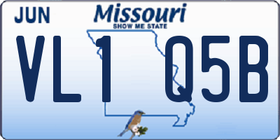 MO license plate VL1Q5B