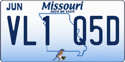 MO license plate VL1Q5D