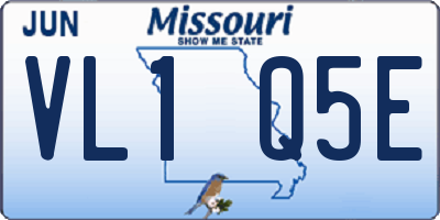 MO license plate VL1Q5E