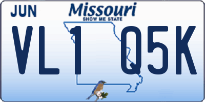 MO license plate VL1Q5K