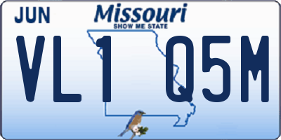 MO license plate VL1Q5M