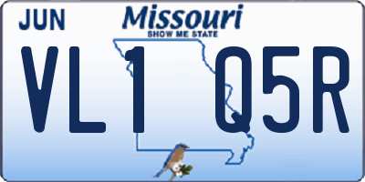 MO license plate VL1Q5R