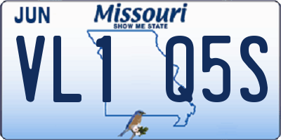 MO license plate VL1Q5S