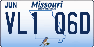 MO license plate VL1Q6D