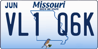MO license plate VL1Q6K