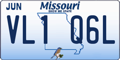MO license plate VL1Q6L